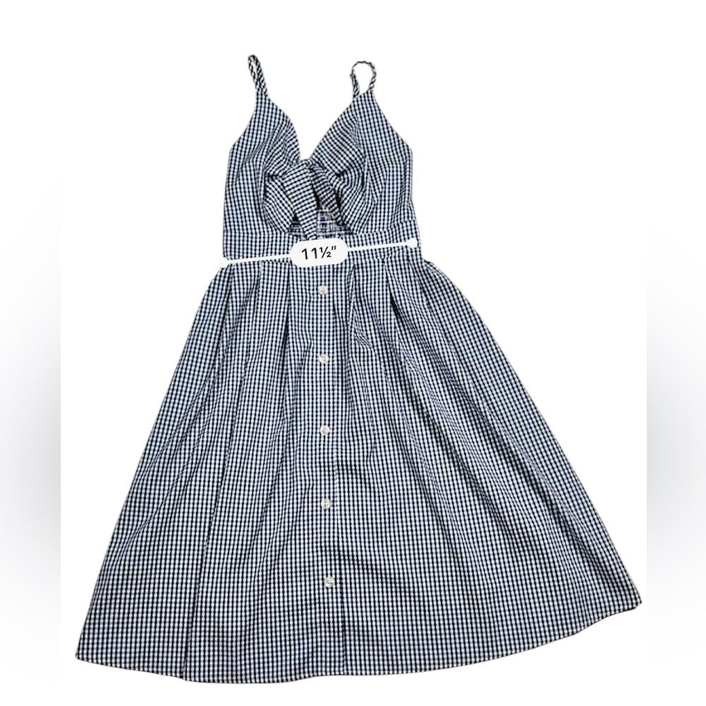 Cupshe Blue Gingham Midi Dress Cutout Bow Front – Size M - Picture 14 of 17